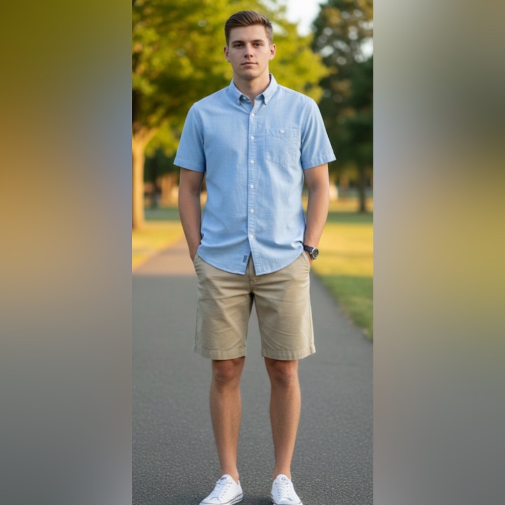 American Eagle Outfitters Khaki Flat Front Shorts